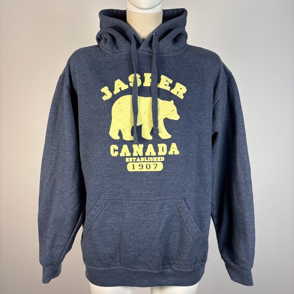 ❤️ Jasper Canada Established 1907 Bear Graphic Pull Over Men’s Hoodie M